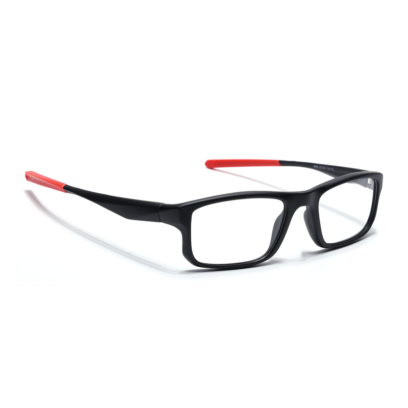 Voyage Active Black Rectangle Eyeglasses for Men & Women (6690MG5681-C5)