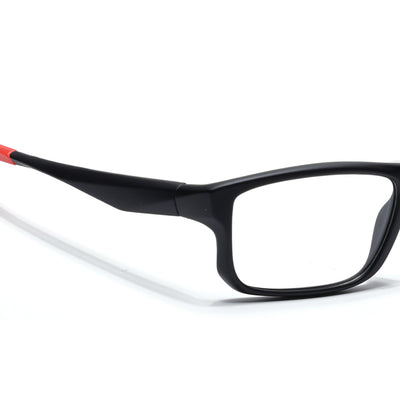 Voyage Active Black Rectangle Eyeglasses for Men & Women (6690MG5681-C5)