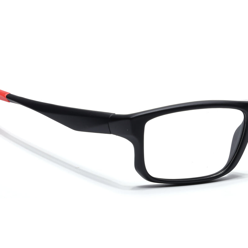 Voyage Active Black Rectangle Eyeglasses for Men & Women (6690MG5681-C5)