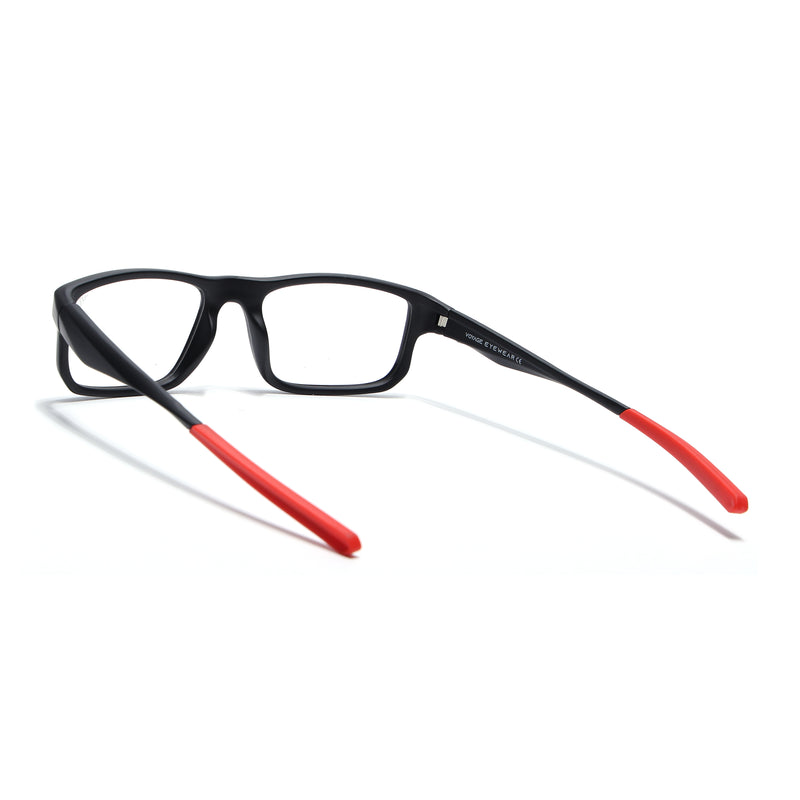 Voyage Active Black Rectangle Eyeglasses for Men & Women (6690MG5681-C5)