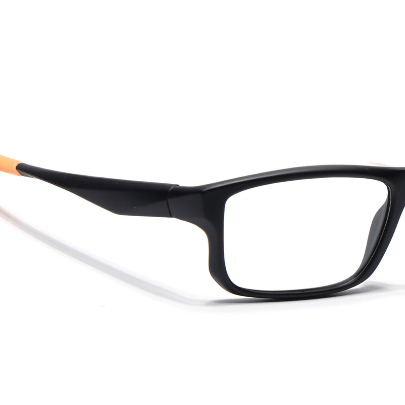 Voyage Active Black Rectangle Eyeglasses for Men & Women (6690MG5682-C6)
