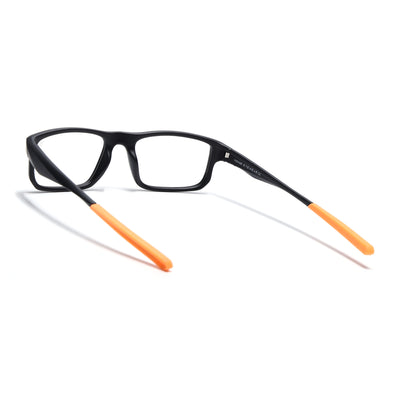 Voyage Active Black Rectangle Eyeglasses for Men & Women (6690MG5682-C6)