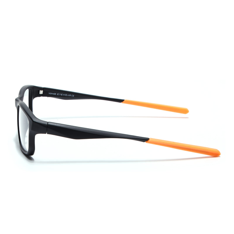 Voyage Active Black Rectangle Eyeglasses for Men & Women (6690MG5682-C6)