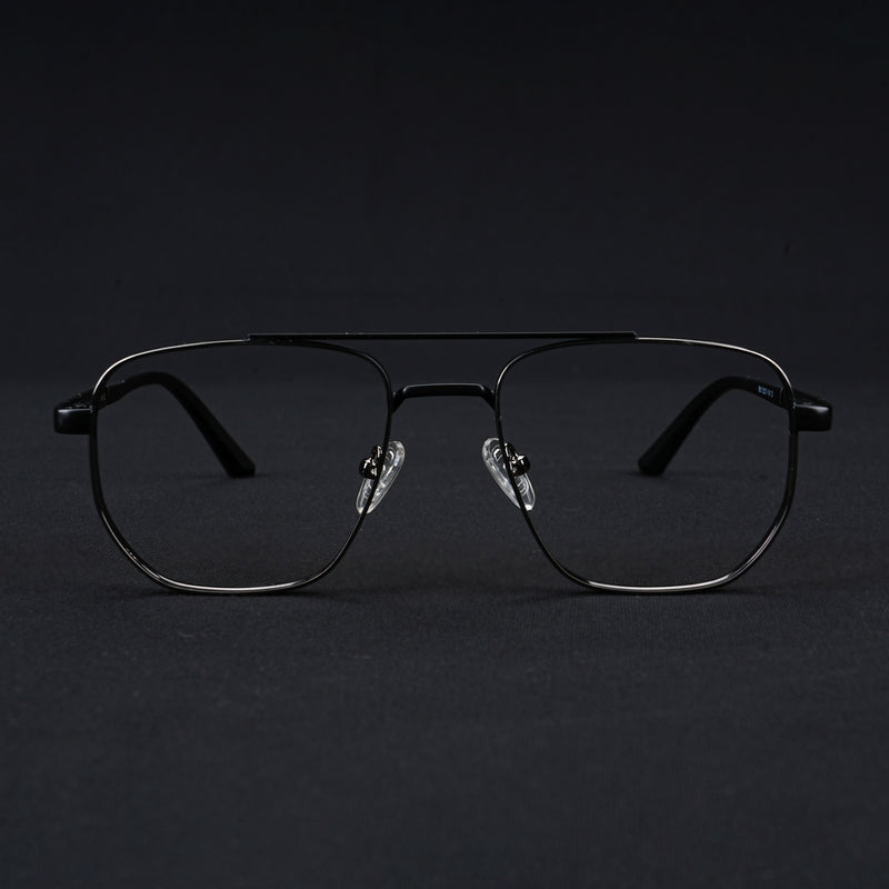 Voyage Silverline Grey & Matt Black Wayfarer Eyeglasses for Men & Women (6801MG5346-C2)