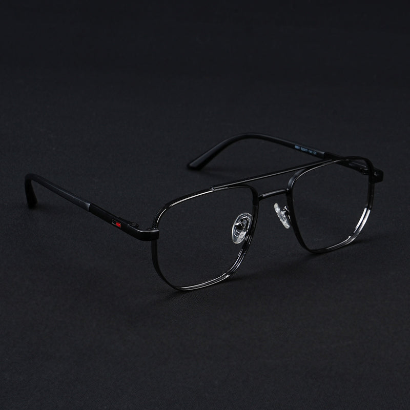 Voyage Silverline Grey & Matt Black Wayfarer Eyeglasses for Men & Women (6801MG5346-C2)