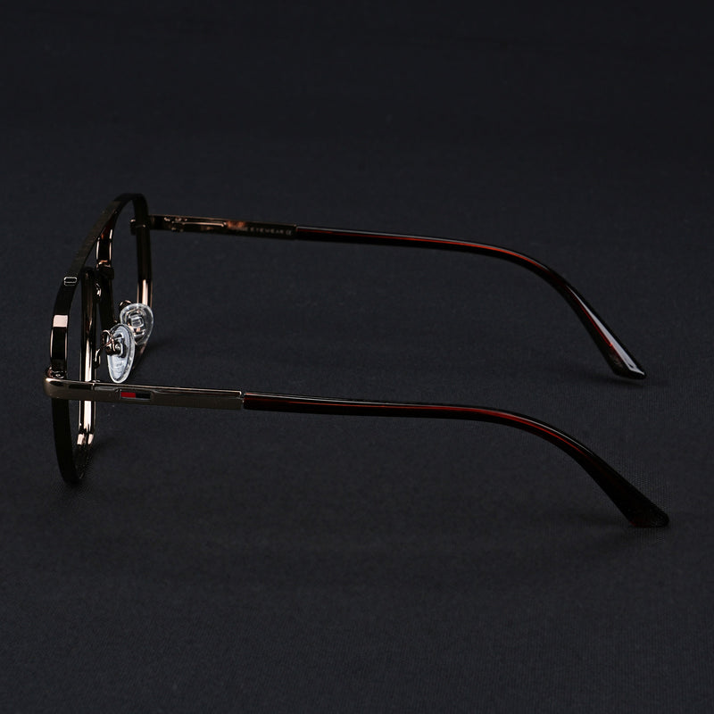 Voyage Silverline Shine Brown & Golden Wayfarer Eyeglasses for Men & Women (6801MG5348-C4)