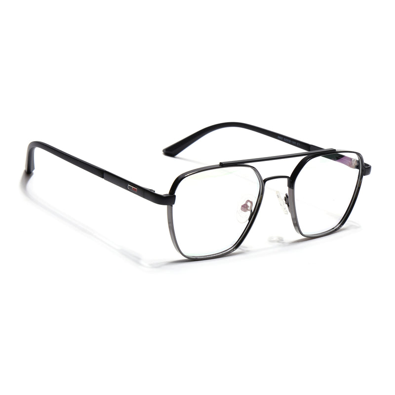 Voyage Silverline Grey & Matt Black Wayfarer Eyeglasses for Men & Women (6802MG5350-C2)