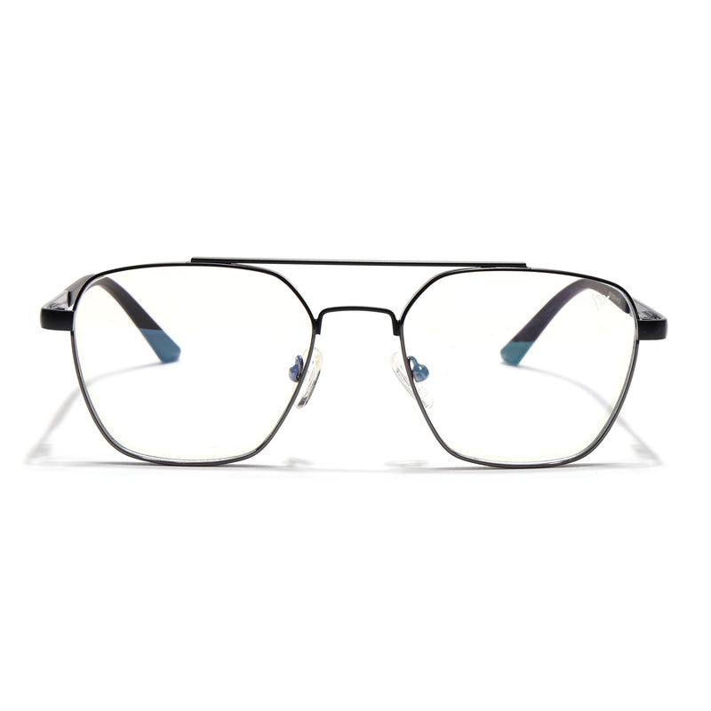 Voyage Silverline Grey & Matt Black Wayfarer Eyeglasses for Men & Women (6802MG5350-C2)