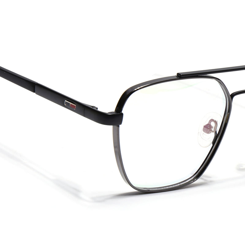 Voyage Silverline Grey & Matt Black Wayfarer Eyeglasses for Men & Women (6802MG5350-C2)