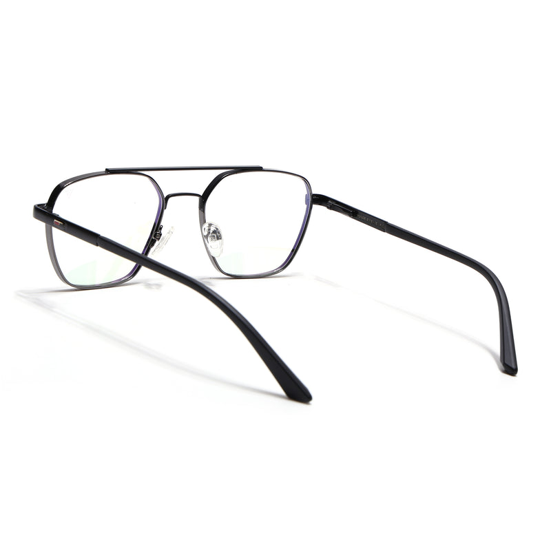 Voyage Silverline Grey & Matt Black Wayfarer Eyeglasses for Men & Women (6802MG5350-C2)