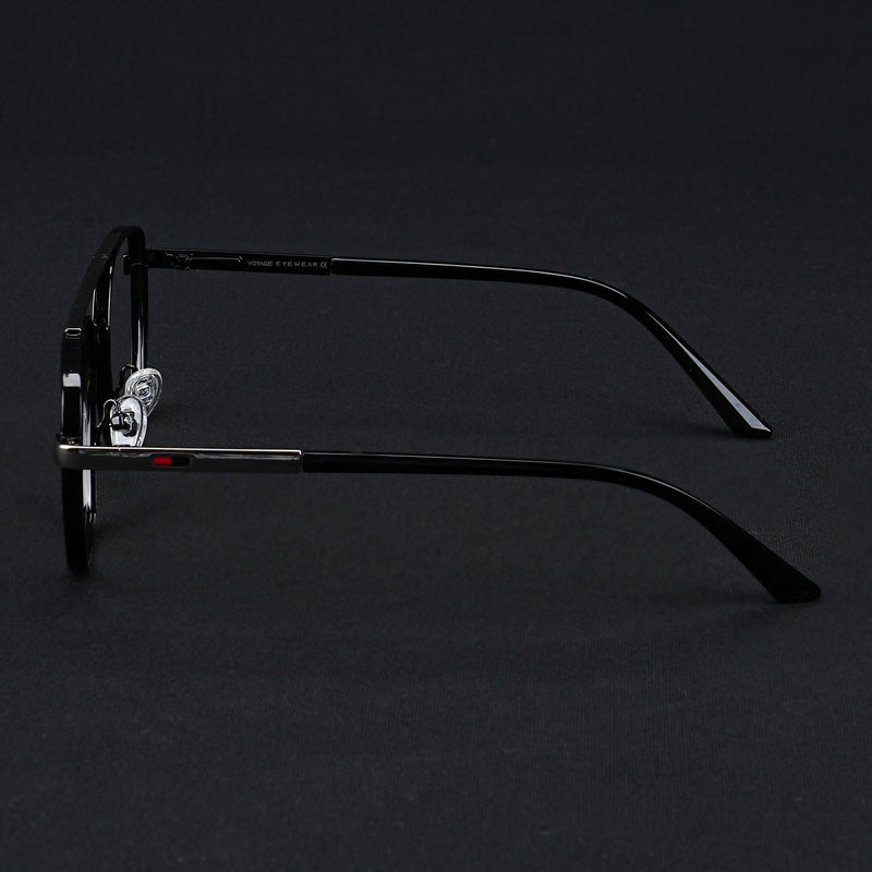 Voyage Silverline Shine Black & Silver Wayfarer Eyeglasses for Men & Women (6802MG5351-C3)