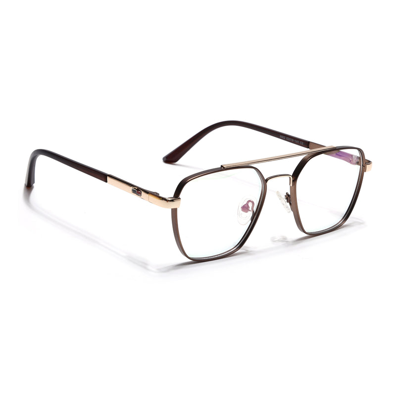 Voyage Silverline Golden Wayfarer Eyeglasses for Men & Women (6802MG5352-C4)