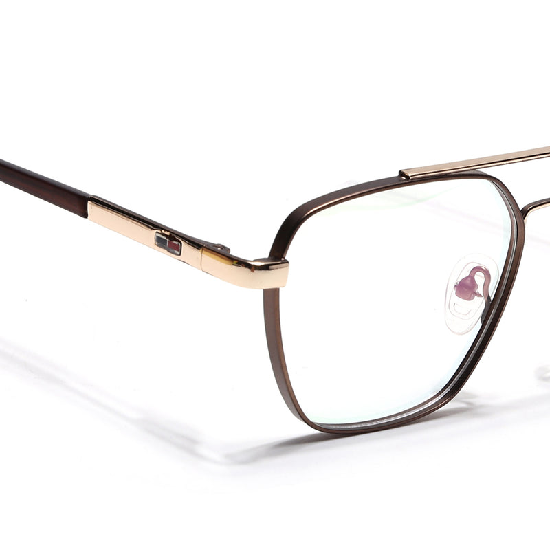 Voyage Silverline Golden Wayfarer Eyeglasses for Men & Women (6802MG5352-C4)