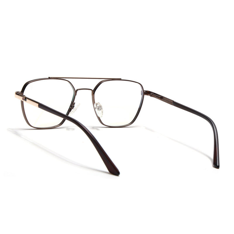 Voyage Silverline Golden Wayfarer Eyeglasses for Men & Women (6802MG5352-C4)