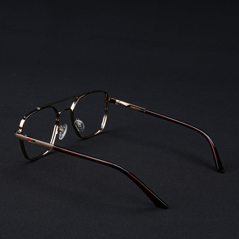 Voyage Silverline Shine Golden Wayfarer Eyeglasses for Men & Women (6802MG5353-C5)