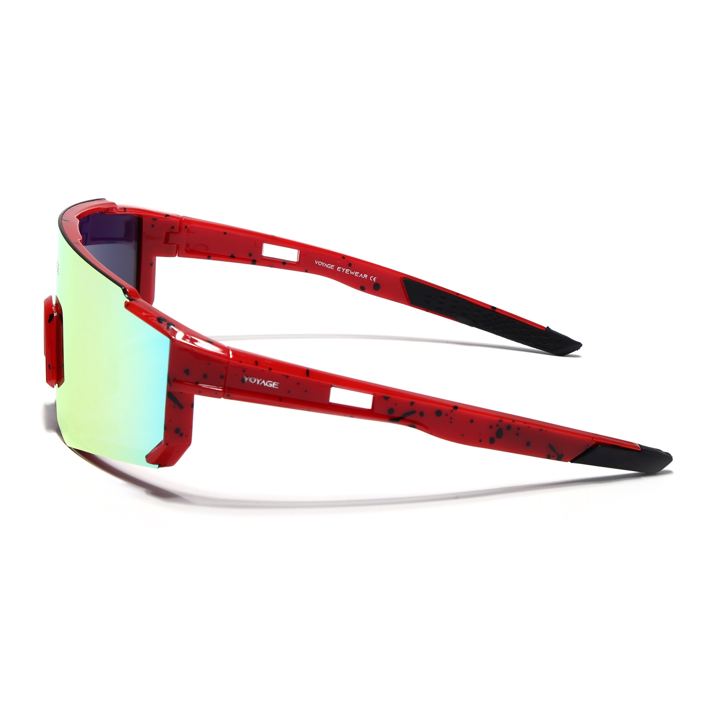 Drift Polarized Sunglasses (Multicolor Lens | Red Frame - PMG5598)