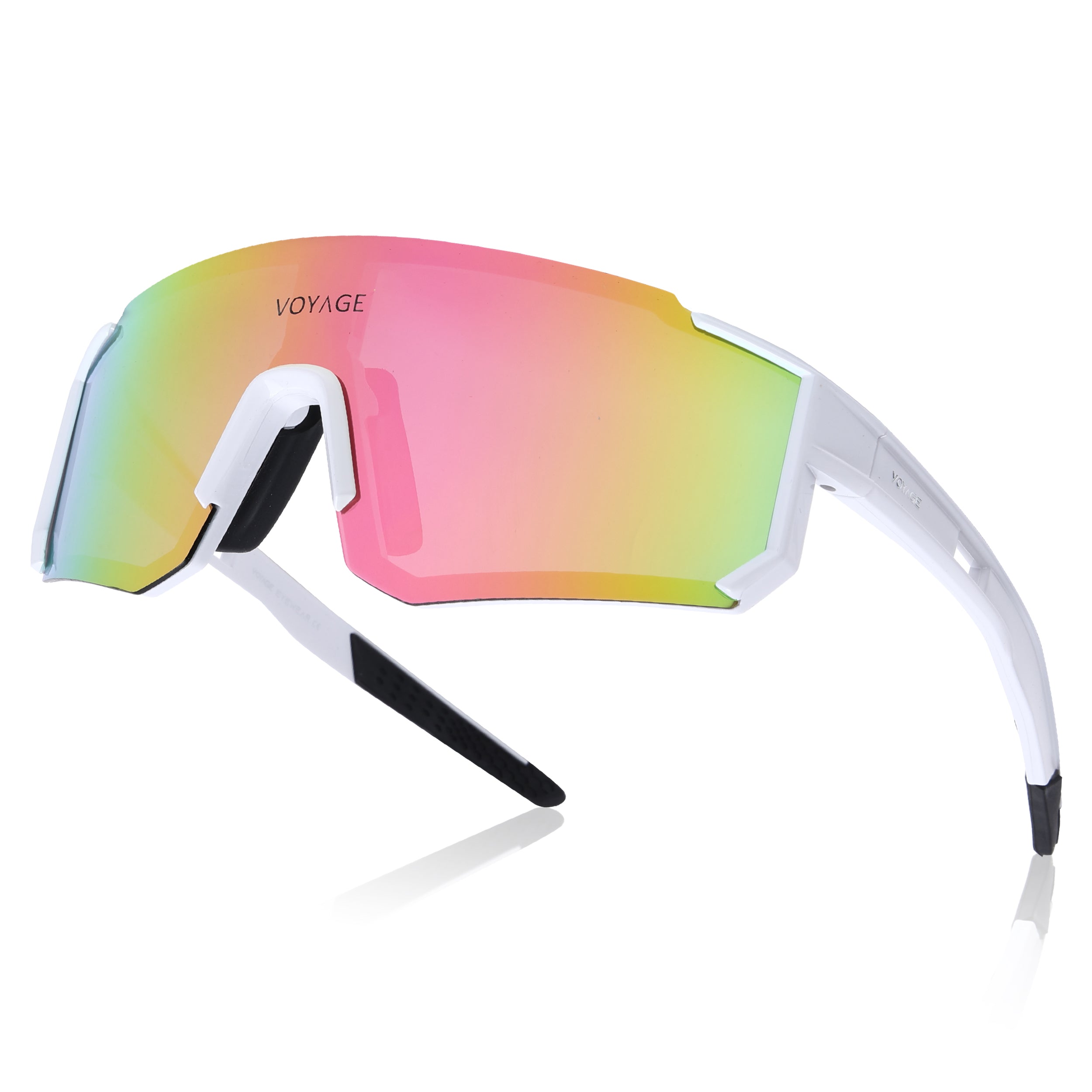 Drift Polarized Sunglasses (Multicolor Lens | White Frame - PMG5599)