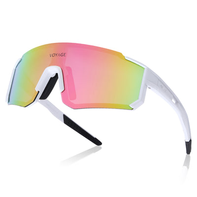Drift Polarized Sunglasses (Multicolor Lens | White Frame - PMG5599)