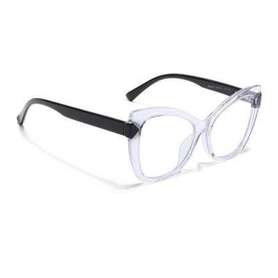 Voyage Glam Transparent Cateye Eyeglasses for Women (68092MG4009-C2)