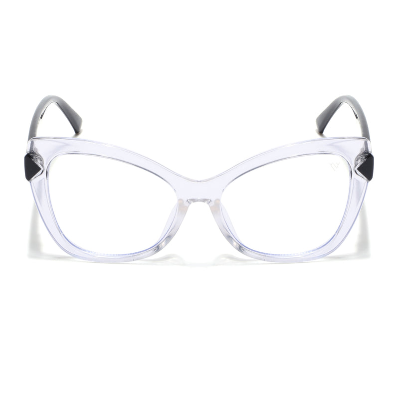 Voyage Glam Transparent Cateye Eyeglasses for Women (68092MG4009-C2)