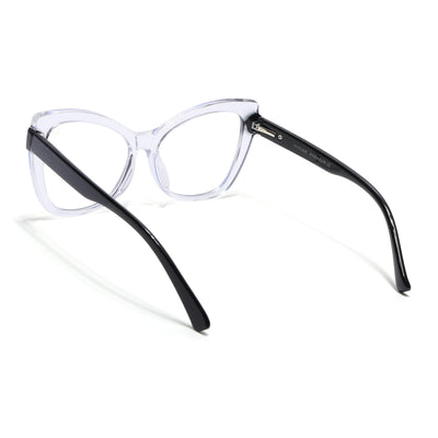 Voyage Glam Transparent Cateye Eyeglasses for Women (68092MG4009-C2)
