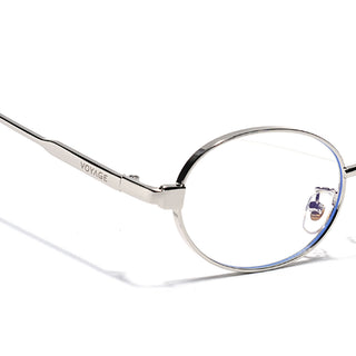 Voyage Silver Oval Eyeglasses for Men & Women (6A010FMG7773)