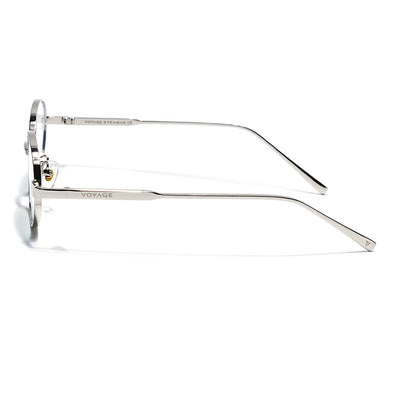 Voyage Silver Oval Eyeglasses for Men & Women (6A010FMG7773)