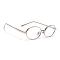 Voyage Golden Oval Eyeglasses for Men & Women (6A010FMG7774)