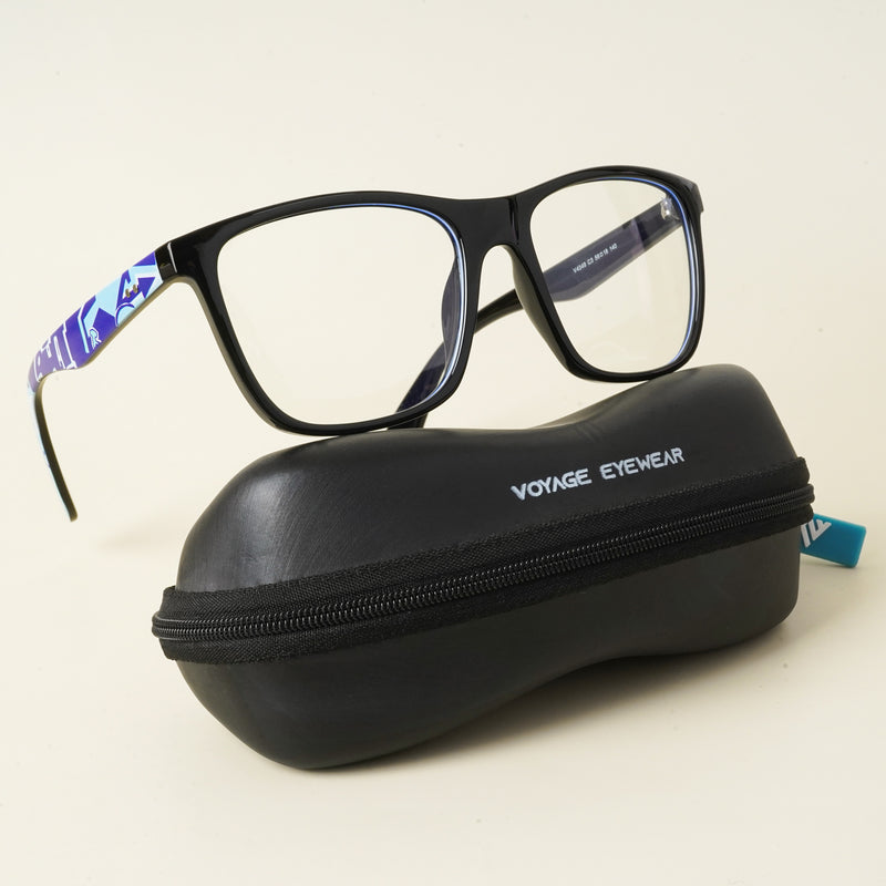 Voyage Shine Black Square Eyeglasses for Men & Women (V4349MG4809)