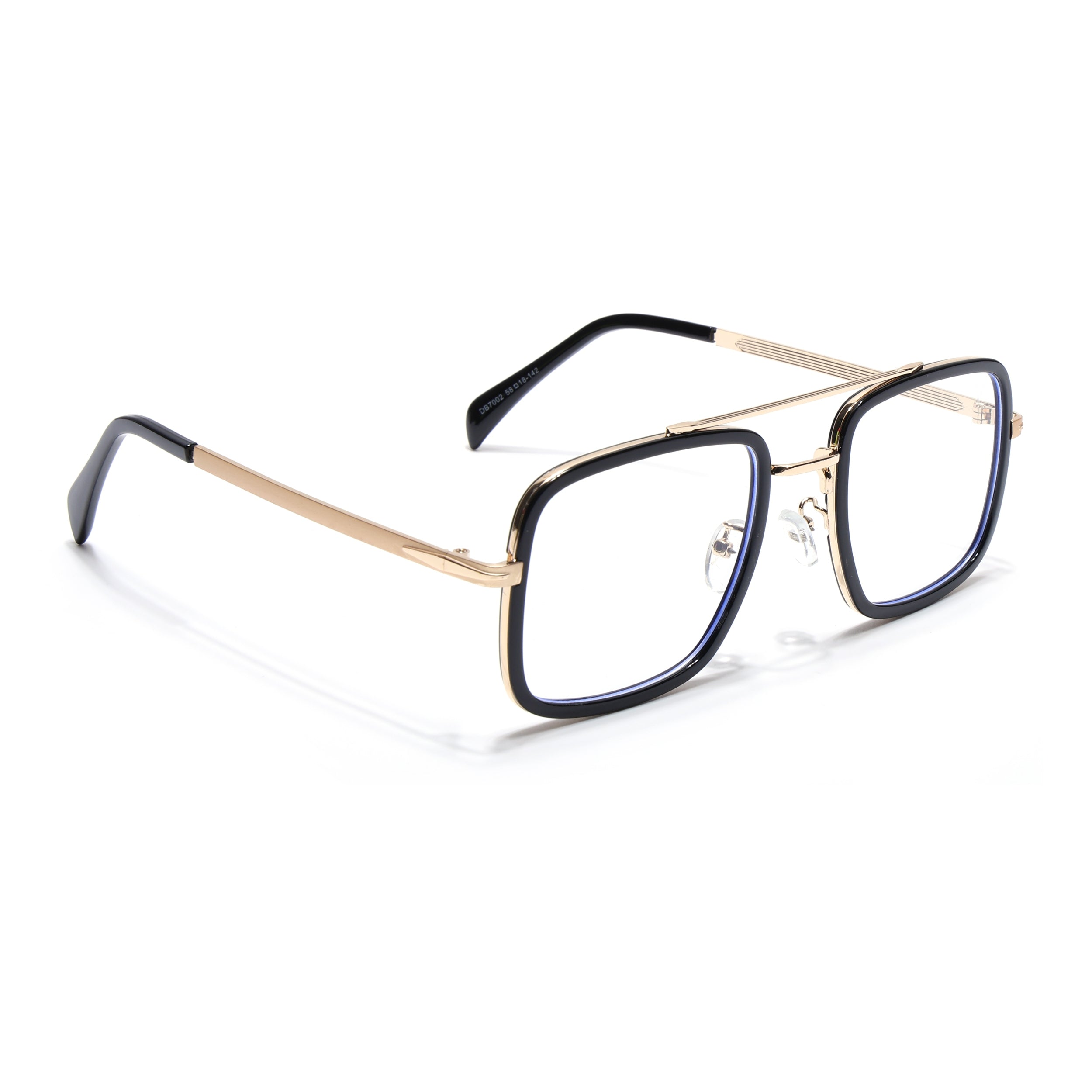 Voyage Black & Golden Wayfarer Eyeglasses for Men & Women (7002MG5265-C1)