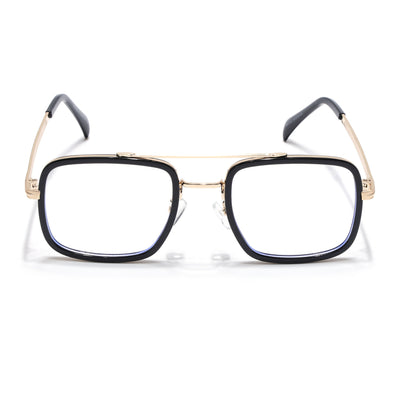 Voyage Black & Golden Wayfarer Eyeglasses for Men & Women (7002MG5265-C1)