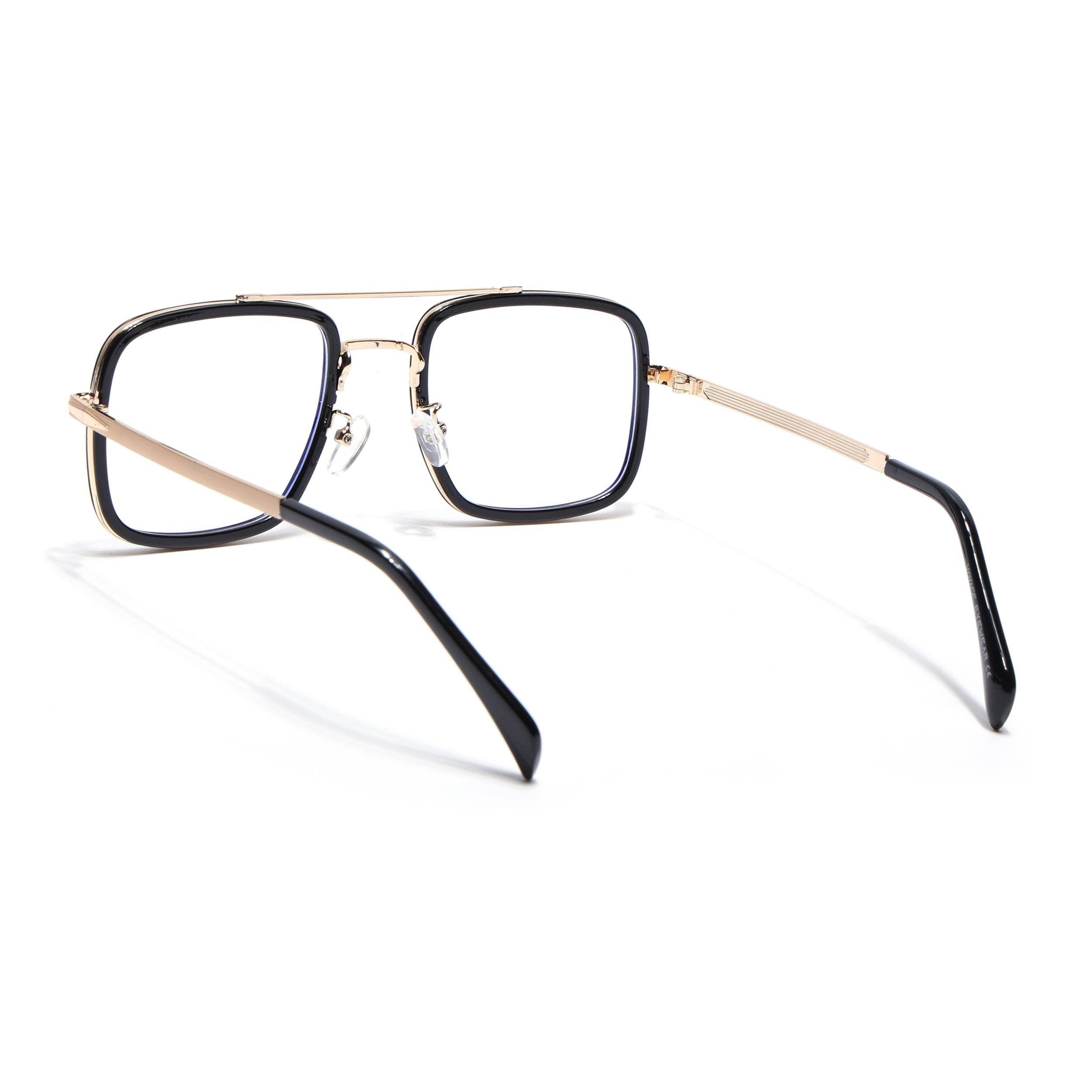 Voyage Black & Golden Wayfarer Eyeglasses for Men & Women (7002MG5265-C1)