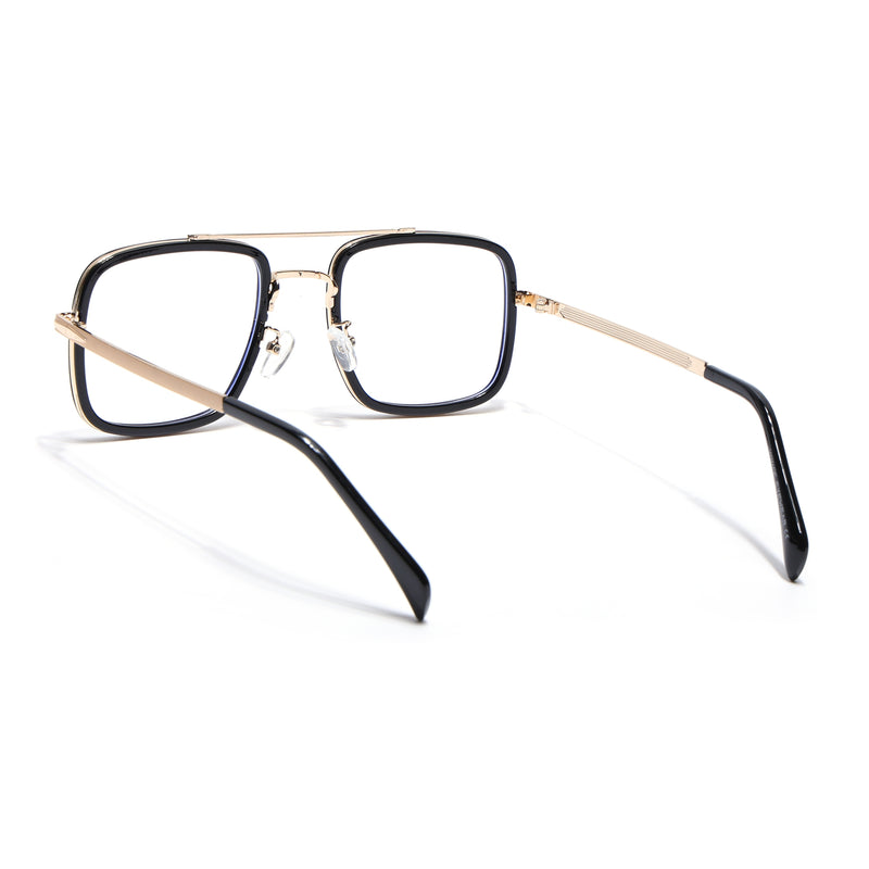 Voyage Black & Golden Wayfarer Eyeglasses for Men & Women (7002MG5265-C1)