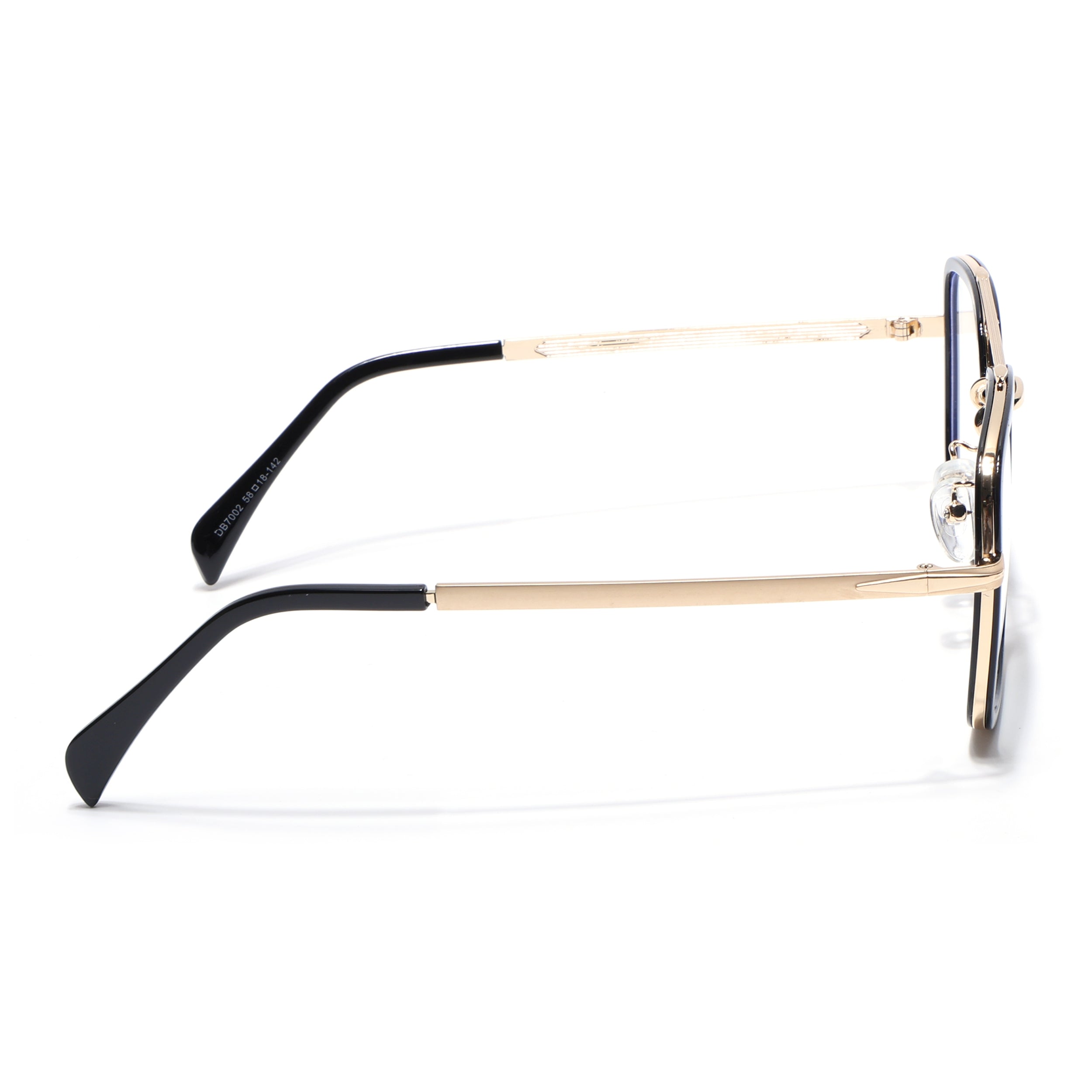 Voyage Black & Golden Wayfarer Eyeglasses for Men & Women (7002MG5265-C1)