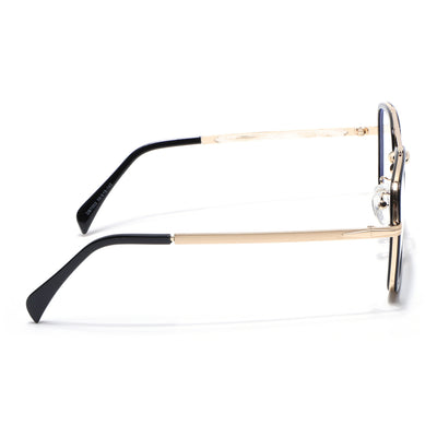 Voyage Black & Golden Wayfarer Eyeglasses for Men & Women (7002MG5265-C1)