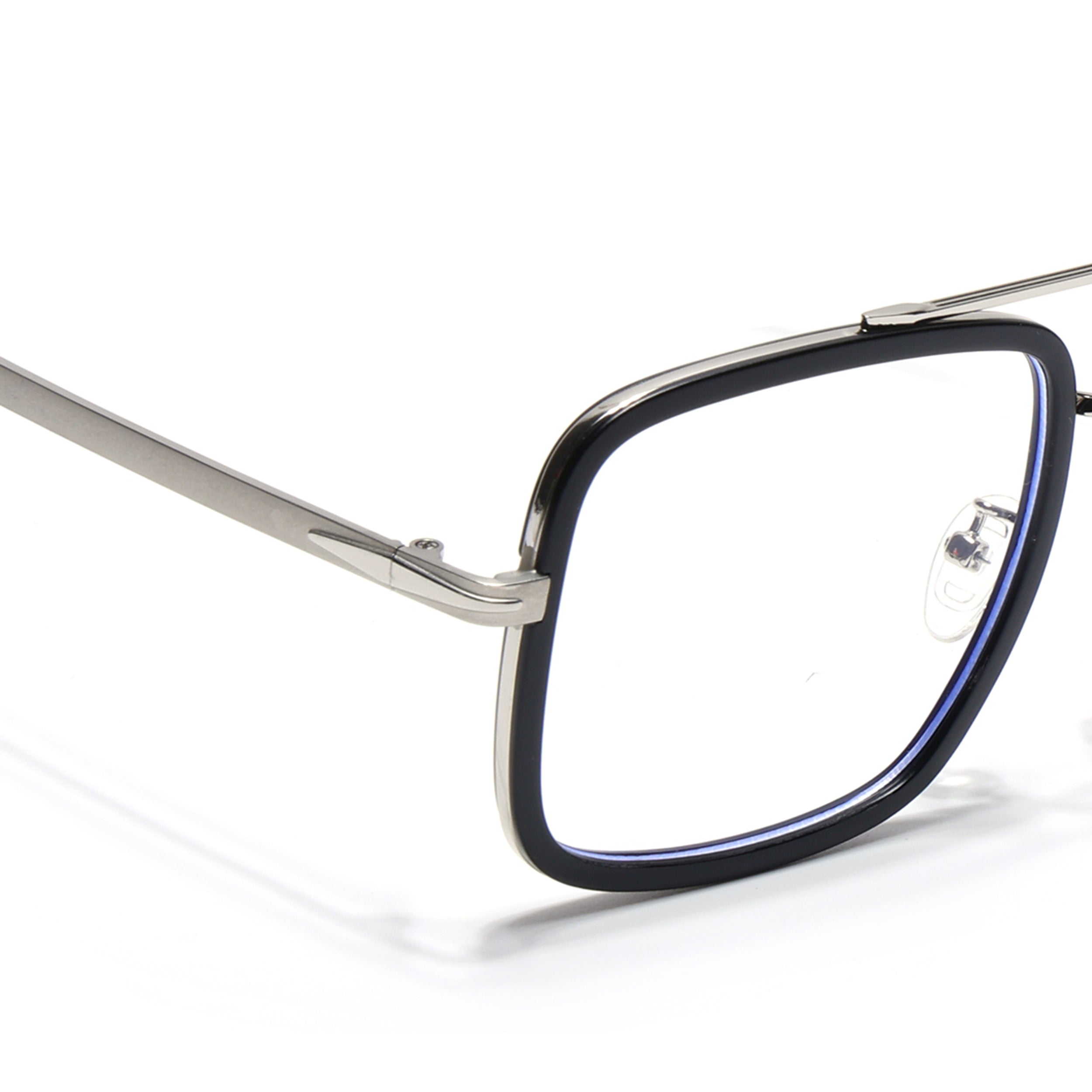 Voyage Black & Silver Wayfarer Eyeglasses for Men & Women (7002MG5266-C2)