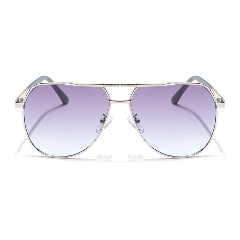 Eyejack Silver Aviator Sunglasses for Men & Women (7008CL871)
