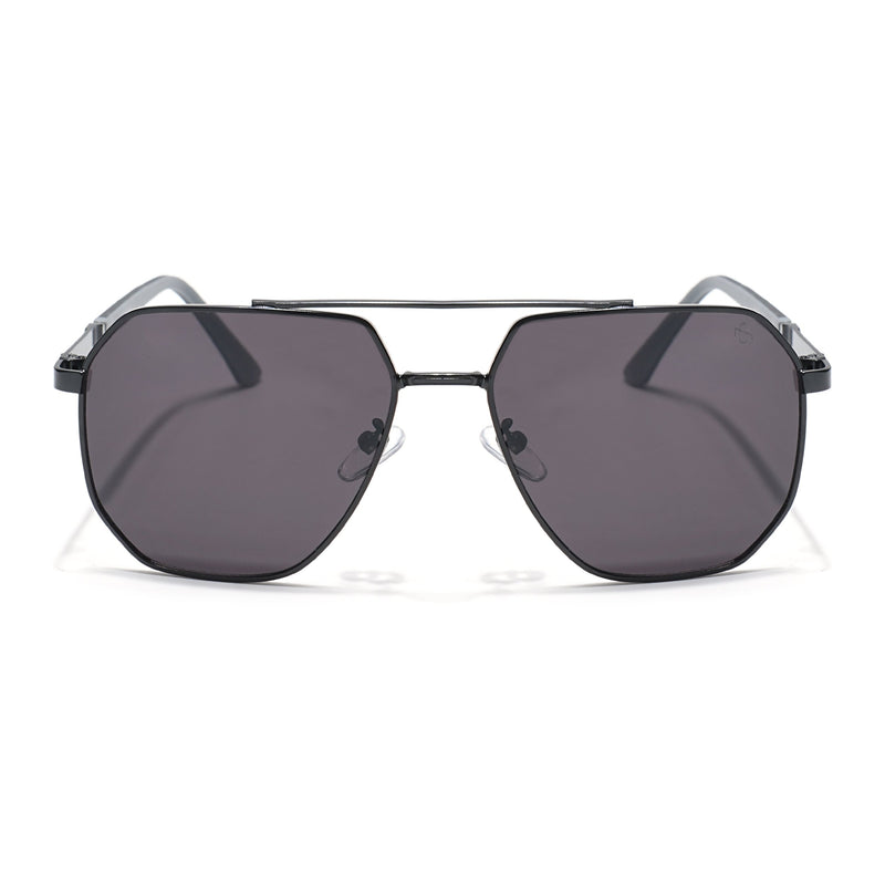 Eyejack Black Square Sunglasses for Men & Women (7009CL873)