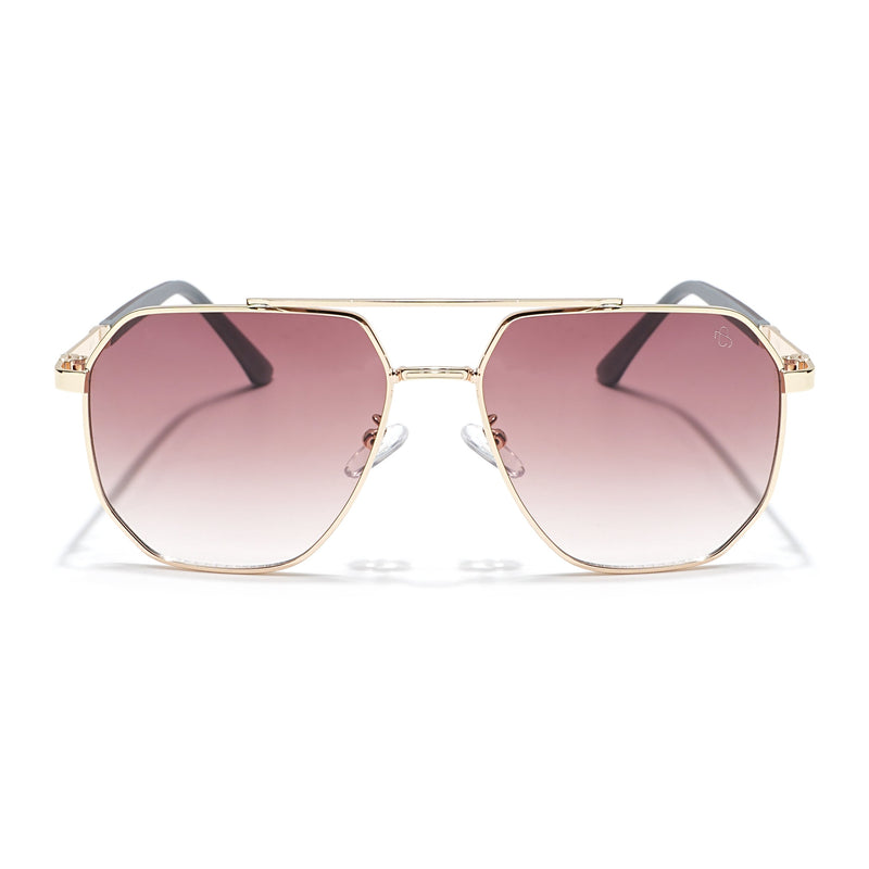 Eyejack Golden Square Sunglasses for Men & Women (7009CL875)