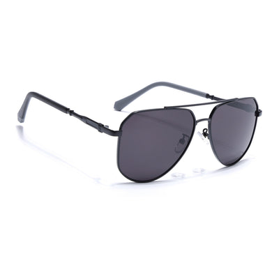 Eyejack Black Aviator Sunglasses for Men & Women (7013CL2122)
