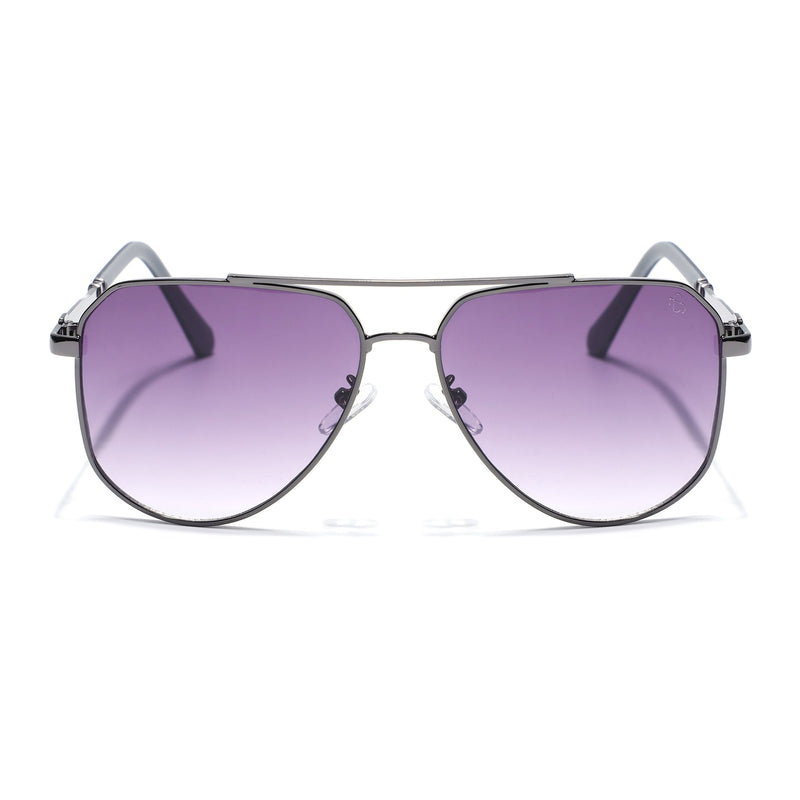 Eyejack Dark Grey Aviator Polarized Sunglasses for Men & Women (7013CL2123)