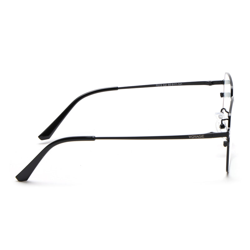 Voyage Black Square Metal Clip-On Polarized Sunglasses for Men & Women (7013PMG4655-C1)