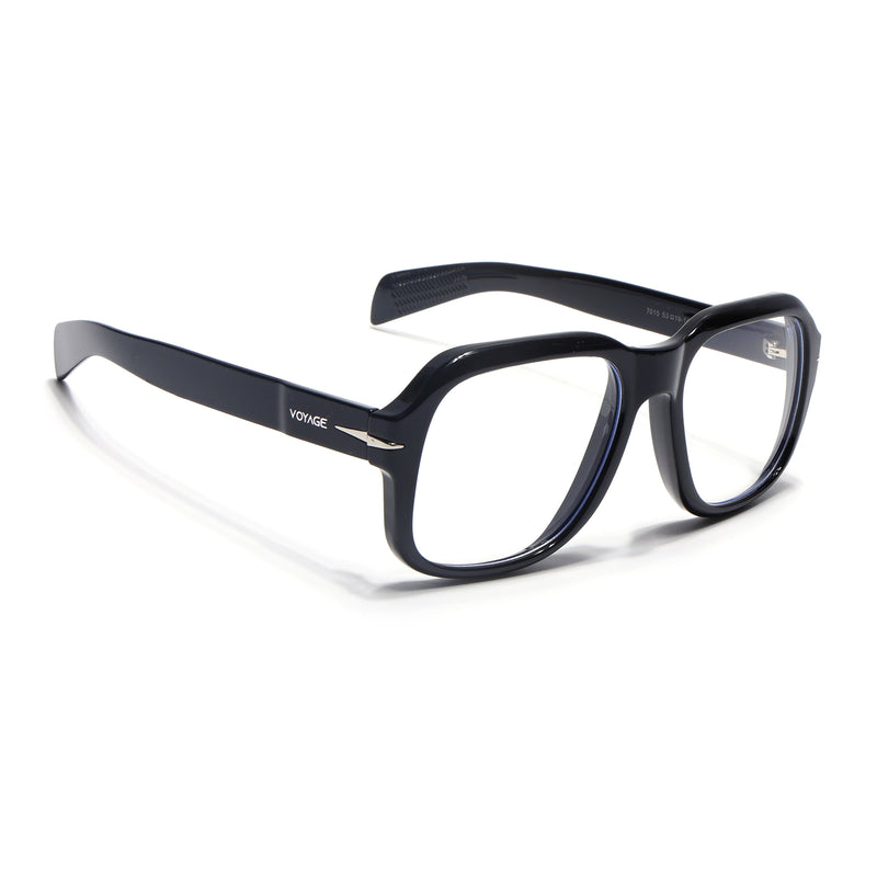 Voyage Shine Black Square Eyeglasses for Men & Women (7015MG4992-C1)