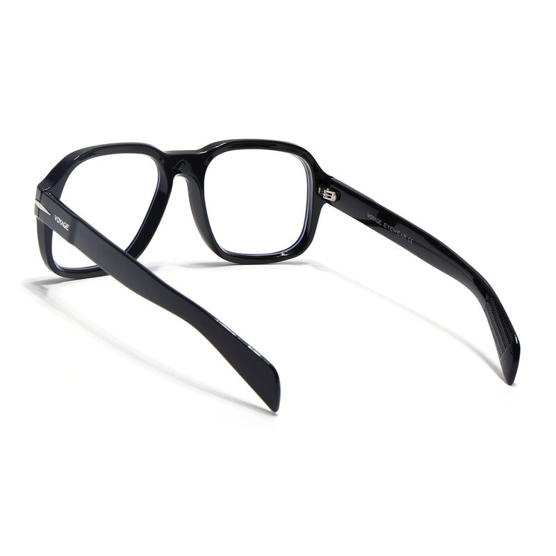 Voyage Shine Black Square Eyeglasses for Men & Women (7015MG4992-C1)