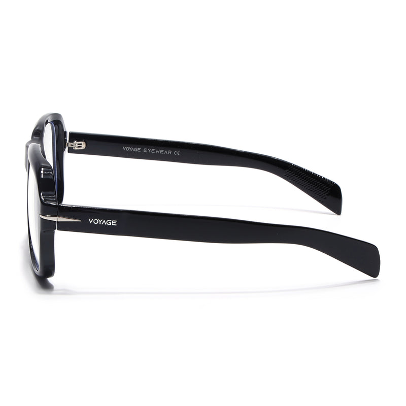 Voyage Shine Black Square Eyeglasses for Men & Women (7015MG4992-C1)