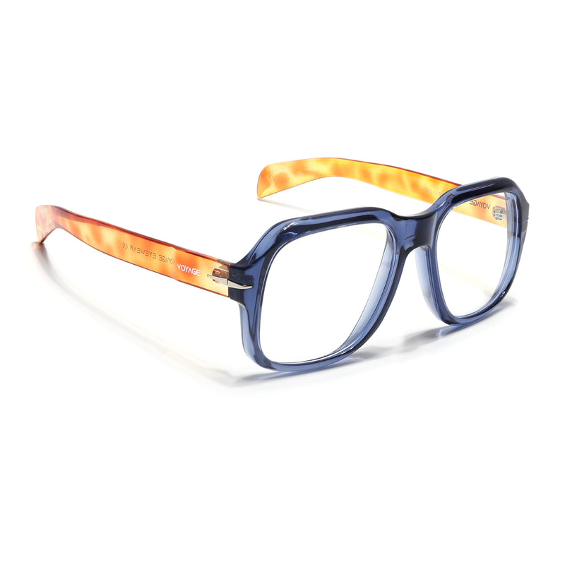 Voyage Transparent Blue Square Eyeglasses for Men & Women (7015MG4994-C3)