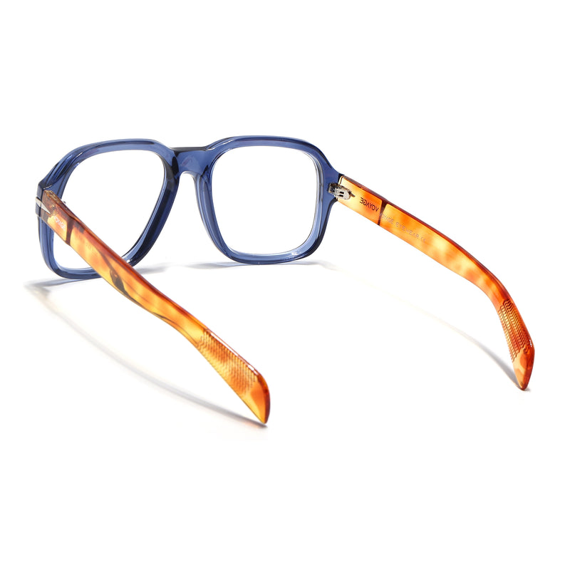 Voyage Transparent Blue Square Eyeglasses for Men & Women (7015MG4994-C3)