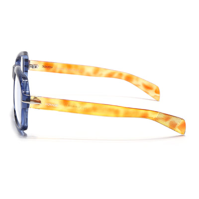 Voyage Transparent Blue Square Eyeglasses for Men & Women (7015MG4994-C3)