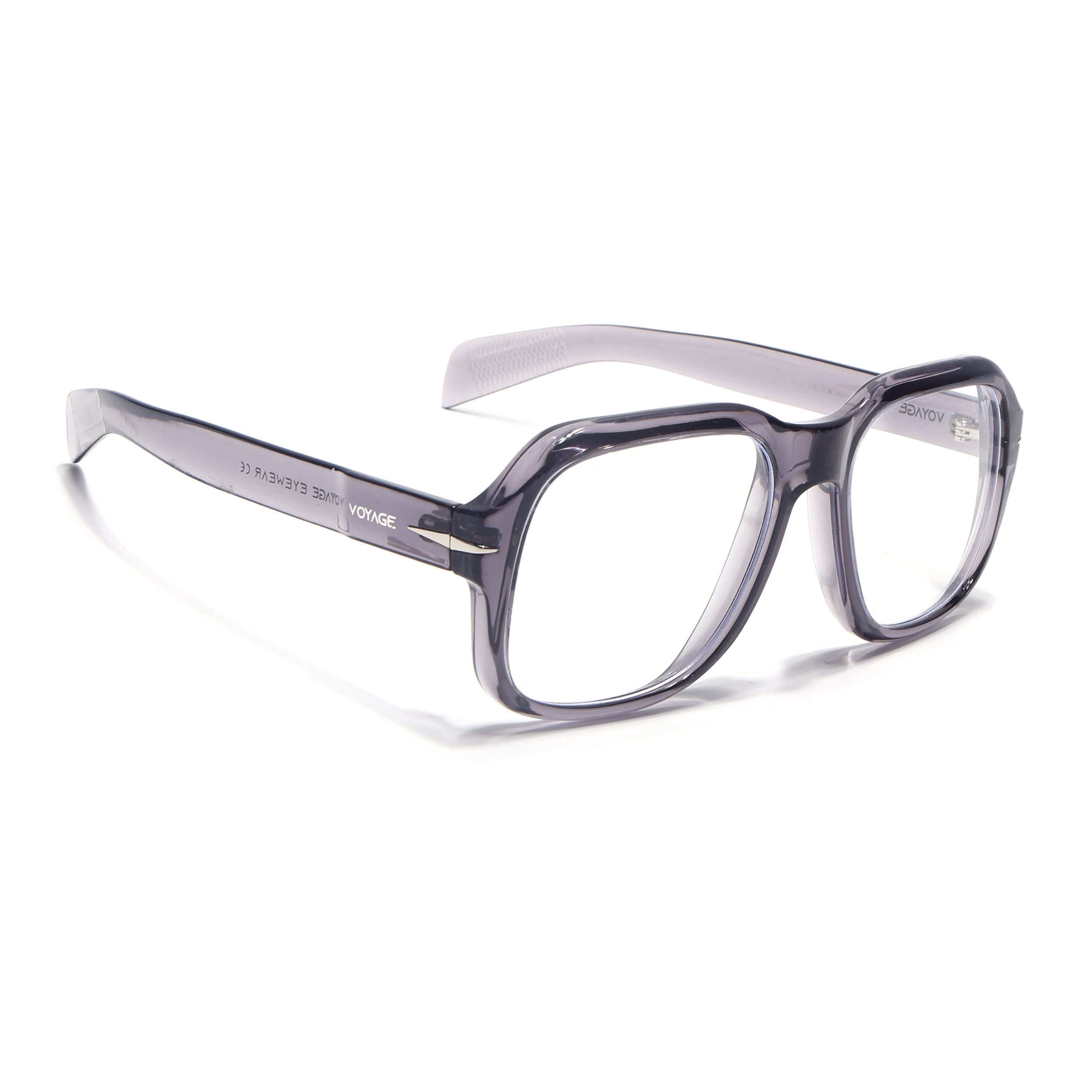 Voyage Transparent Light purple Square Eyeglasses for Men & Women (7015MG4995-C4)