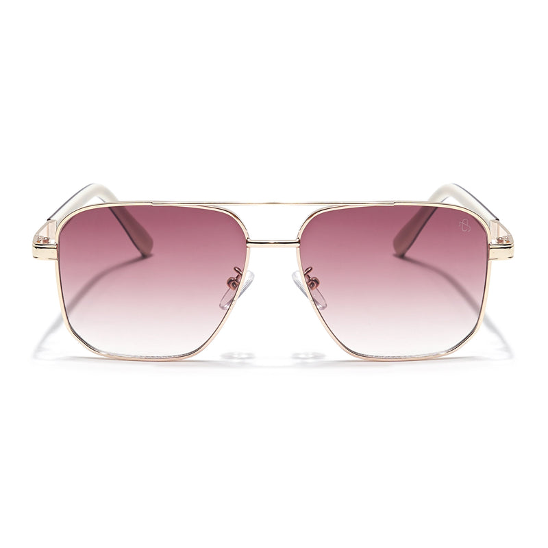 Eyejack Golden Square Sunglasses for Men & Women (7018CL905)